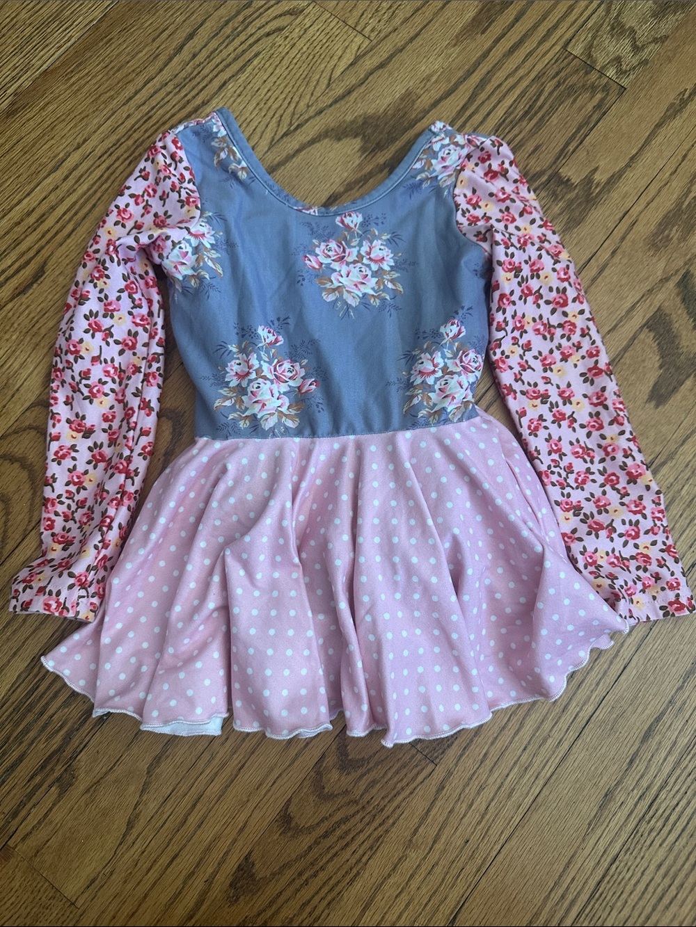 Cheeky Plum Floral & Polka Dot Dance Leotard